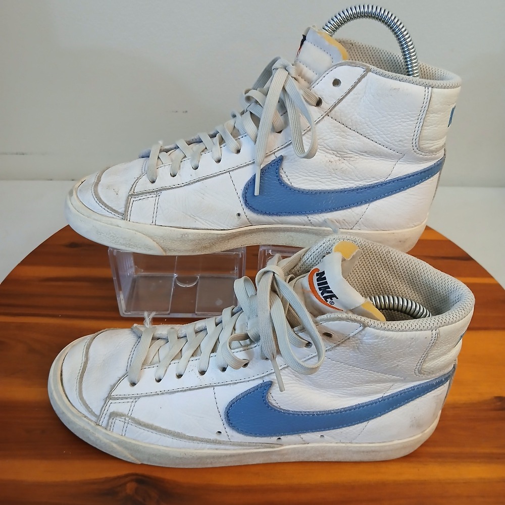 Nike Blazer Mid 77 Women 7.5 White Blue Shoes Sneakers DQ7433-900